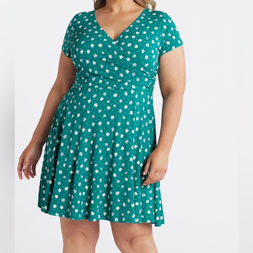 Kaileigh Green Floral Dress